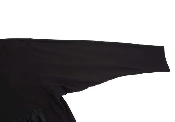 ワイズY's テープ叩きつけデザインビッグシルエットカットソー 黒2 K-114879_005