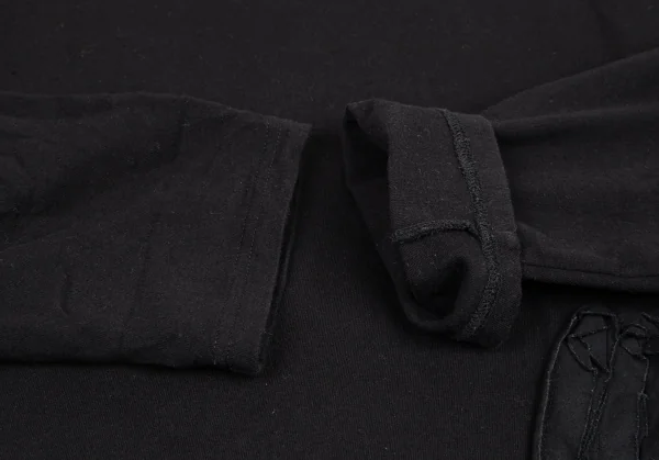 ワイズY's テープ叩きつけデザインビッグシルエットカットソー 黒2 K-114879_006