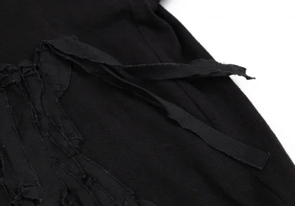 ワイズY's テープ叩きつけデザインビッグシルエットカットソー 黒2 K-114879_008