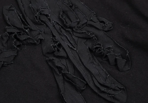 ワイズY's テープ叩きつけデザインビッグシルエットカットソー 黒2 K-114879_009