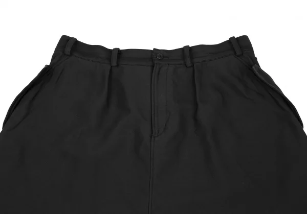 ビーヨウジヤマモトB Yohji Yamamoto ストレッチポリサルエルパンツ 黒2 K-114883_002
