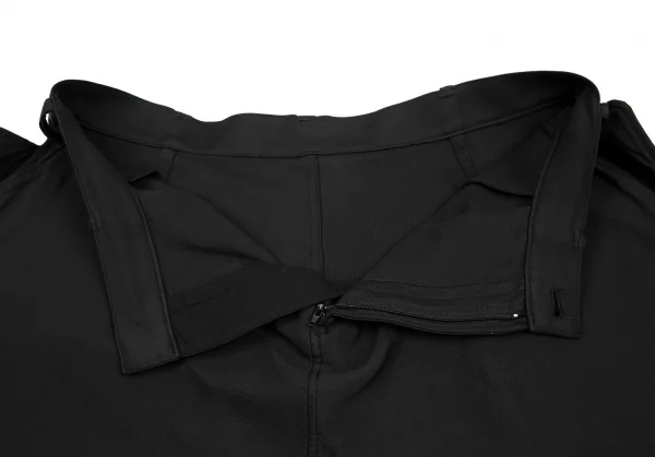 ビーヨウジヤマモトB Yohji Yamamoto ストレッチポリサルエルパンツ 黒2 K-114883_004