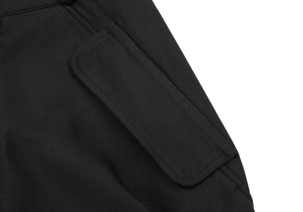 ビーヨウジヤマモトB Yohji Yamamoto ストレッチポリサルエルパンツ 黒2 K-114883_005