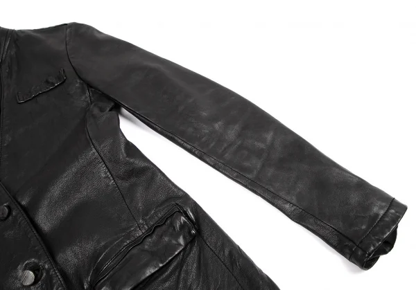 ジョルジオ ブラットGIORGIO BRATO シープレザーノーカラージャケット