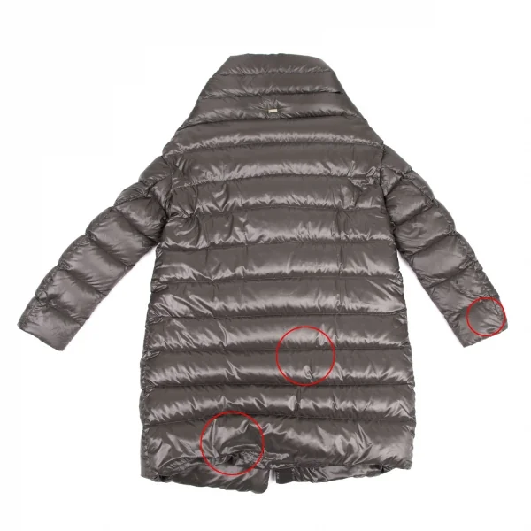 ヘルノHERNO ショールカラーダウンコート グレー42 K-114897_014