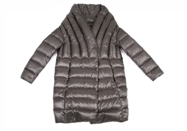 ヘルノHERNO ショールカラーダウンコート グレー42 K-114897_002