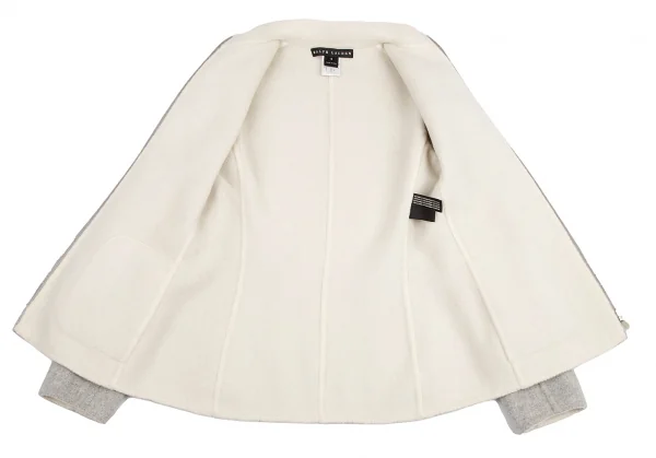 ラルフローレンRalph Lauren カシミヤ混ウールアンゴラフェルトジップブルゾン ライトグレー6 K-114910_010