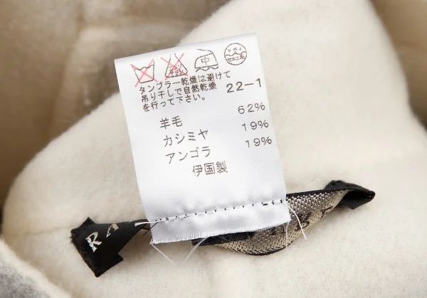 ラルフローレンRalph Lauren カシミヤ混ウールアンゴラフェルトジップブルゾン ライトグレー6 K-114910_013