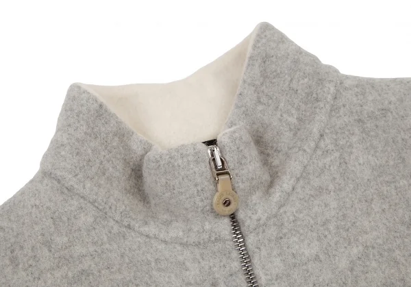 ラルフローレンRalph Lauren カシミヤ混ウールアンゴラフェルトジップブルゾン ライトグレー6 K-114910_004