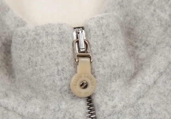 ラルフローレンRalph Lauren カシミヤ混ウールアンゴラフェルトジップブルゾン ライトグレー6 K-114910_005