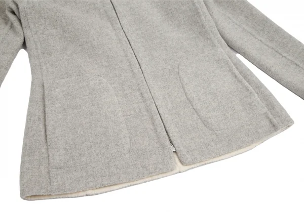 ラルフローレンRalph Lauren カシミヤ混ウールアンゴラフェルトジップブルゾン ライトグレー6 K-114910_008