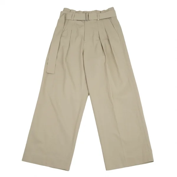 エブールebure レーヨンコットンタックワイドパンツ ベージュ38 K-114915_001