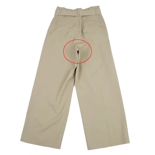 エブールebure レーヨンコットンタックワイドパンツ ベージュ38 K-114915_014