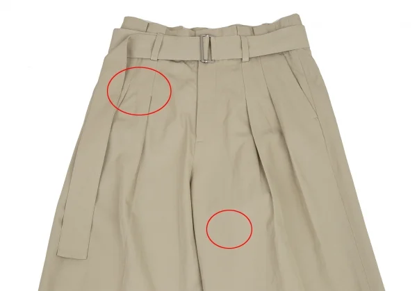 エブールebure レーヨンコットンタックワイドパンツ ベージュ38 K-114915_002