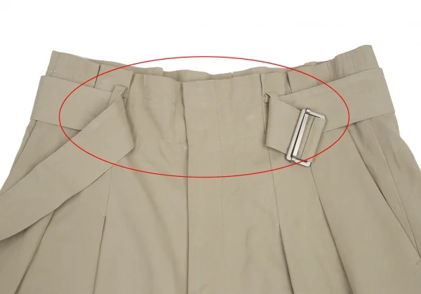 エブールebure レーヨンコットンタックワイドパンツ ベージュ38 K-114915_008