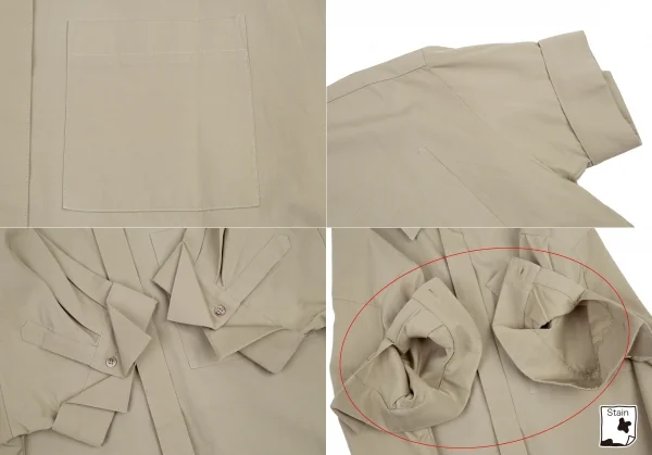 エブールebure レーヨンコットン半袖ブラウスセットアップ ベージュ38 K-114916_005