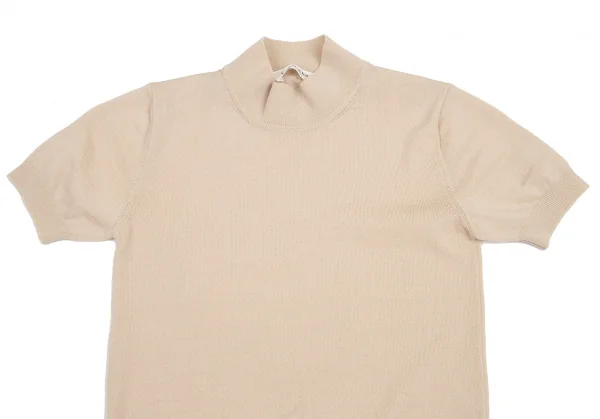 カルバンクラインCalvin Klein ウールハイネック半袖ニット ピンクベージュXS K-114917_003