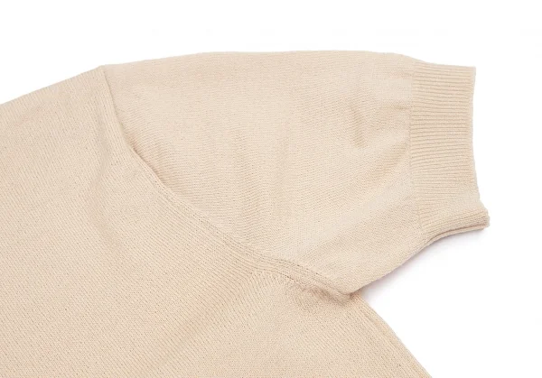 カルバンクラインCalvin Klein ウールハイネック半袖ニット ピンクベージュXS K-114917_005