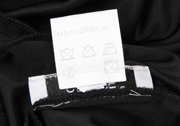 セリーヌCELINE ナイロンアシンメトリータックチューブトップ 黒38 K-114919_011