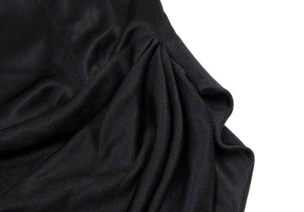 セリーヌCELINE ナイロンアシンメトリータックチューブトップ 黒38 K-114919_007