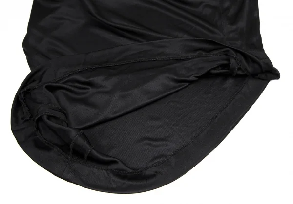 セリーヌCELINE ナイロンアシンメトリータックチューブトップ 黒38 K-114919_008