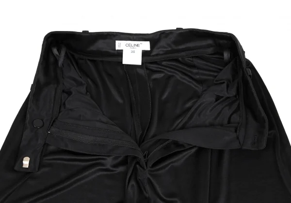 セリーヌCELINE ナイロンワイドパンツ 黒36 K-114920_004
