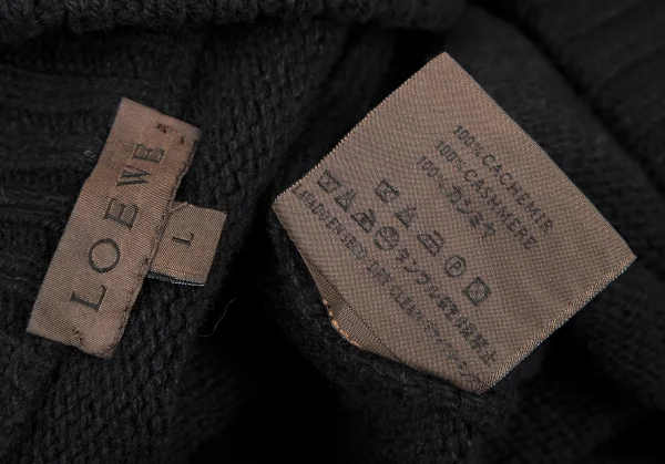 ロエベLOEWE カシミヤニットカーディガン 黒L K-114924_016