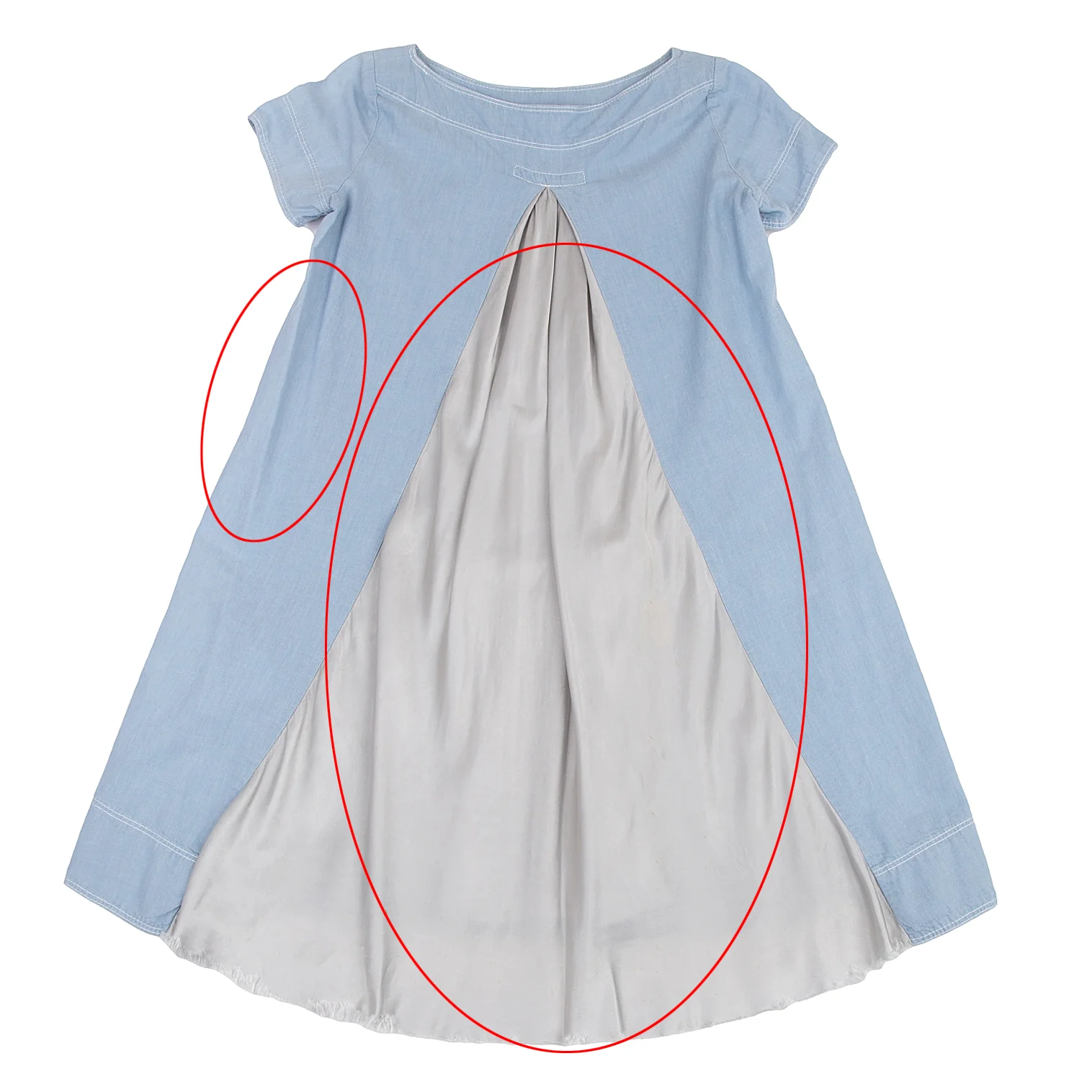 sacai luck Cupra Switching Cotton Dress Sky blue 1 | PLAYFUL