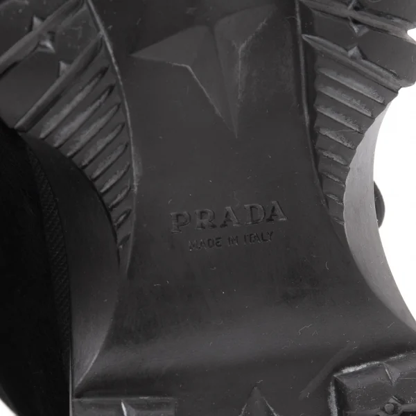 プラダスポーツPRADA SPORT ハラコトレッキングブーツ 黒35 1/2(23.5cm位) K-114934_017