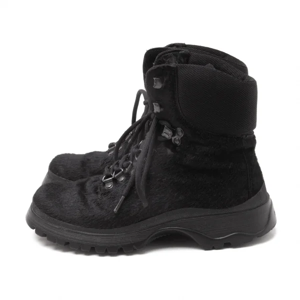 プラダスポーツPRADA SPORT ハラコトレッキングブーツ 黒35 1/2(23.5cm位) K-114934_005