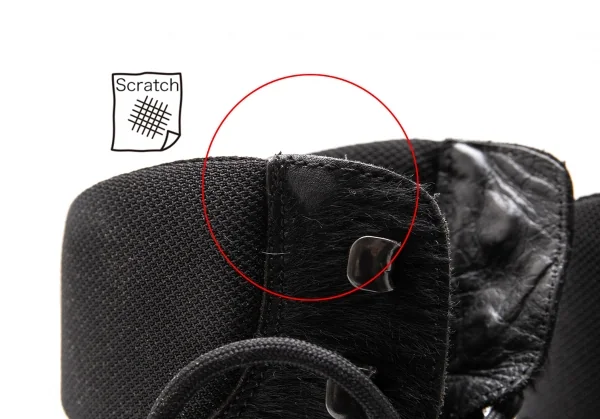 プラダスポーツPRADA SPORT ハラコトレッキングブーツ 黒35 1/2(23.5cm位) K-114934_008