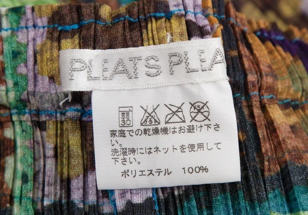 プリーツプリーズPLEATS PLEASE フラワーレースプリントワイドパンツ マルチ3 K-114942_010