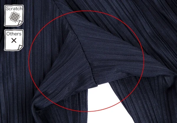 プリーツプリーズPLEATS PLEASE プリーツワイドパンツ 紺4 K-114943_007