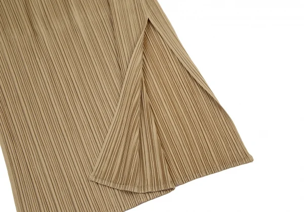 プリーツプリーズPLEATS PLEASE ノースリーブマキシワンピース ベージュ2 K-114972_007