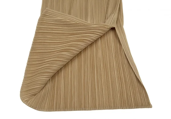 プリーツプリーズPLEATS PLEASE ノースリーブマキシワンピース ベージュ2 K-114972_008