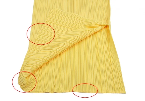 プリーツプリーズPLEATS PLEASE ノースリーブマキシワンピース 黄色3 K-114973_008
