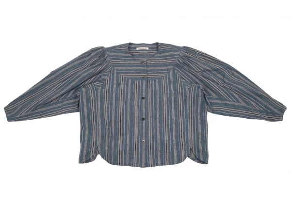 イッセイミヤケISSEY MIYAKE ISSEY SPORT ストライプギャザー