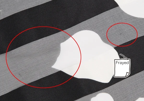 イヴサンローランYves Saint Laurent シースルーボーダーストール 黒白 K-114997_007