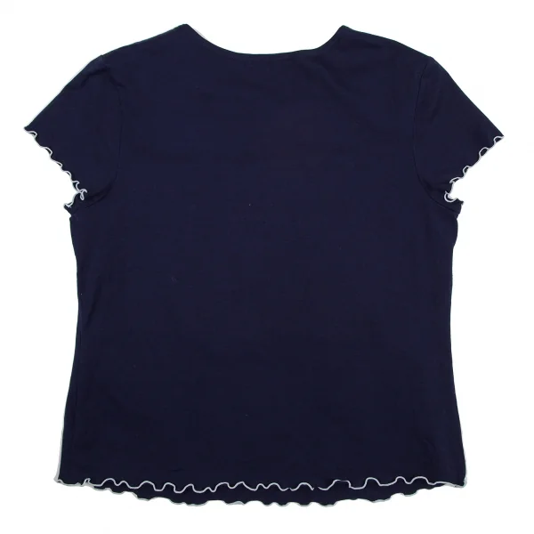 レオナールLEONARD SPORT フラワー刺繍プリントTシャツ 紺他42 K-114998_009