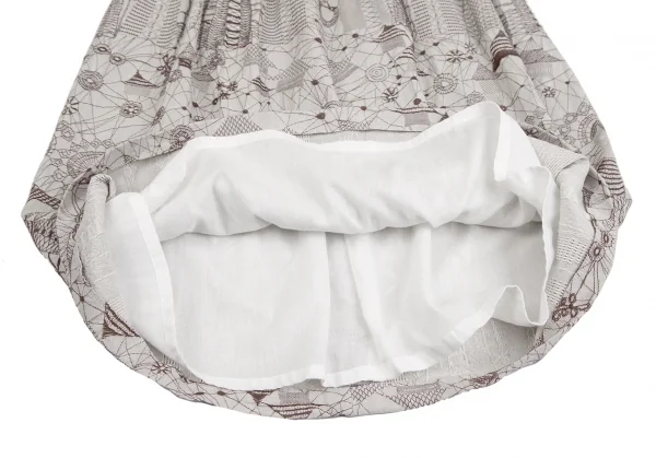 ベルンハルトウィルヘルムBernhard Willhelm ドリームキャッチャージャガード半袖ワンピース 茶36 K-115005_011