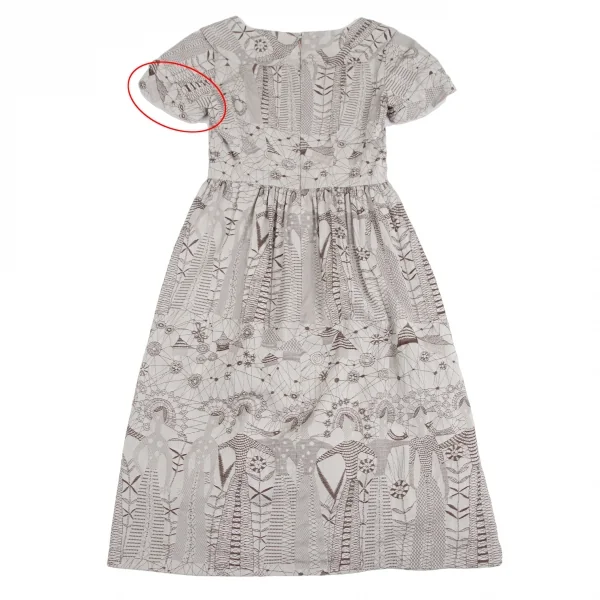 ベルンハルトウィルヘルムBernhard Willhelm ドリームキャッチャージャガード半袖ワンピース 茶36 K-115005_012