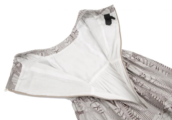 ベルンハルトウィルヘルムBernhard Willhelm ドリームキャッチャージャガード半袖ワンピース 茶36 K-115005_014