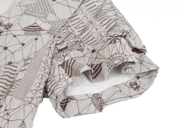 ベルンハルトウィルヘルムBernhard Willhelm ドリームキャッチャージャガード半袖ワンピース 茶36 K-115005_005