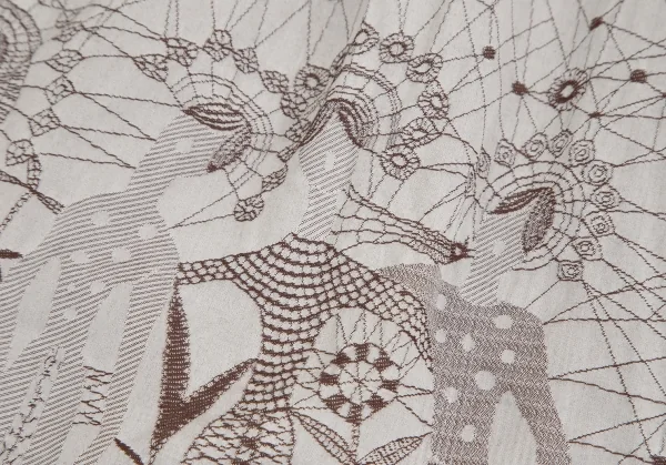 ベルンハルトウィルヘルムBernhard Willhelm ドリームキャッチャージャガード半袖ワンピース 茶36 K-115005_008