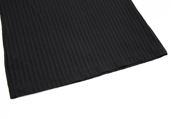 ヴェルサーチ ジーンズクチュールVERSACE JEANS COUTURE シャドーストライプヘンリーネックカットソー 黒L K-115007_012