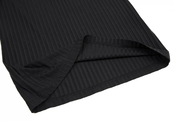 ヴェルサーチ ジーンズクチュールVERSACE JEANS COUTURE シャドーストライプヘンリーネックカットソー 黒L K-115007_013