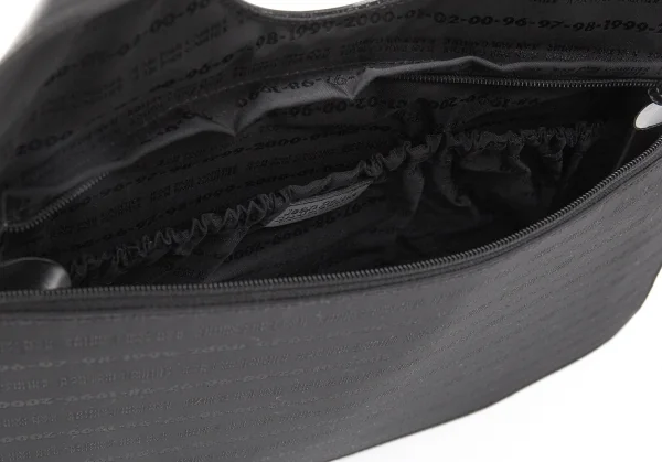 ジャンポールゴルチエJean Paul GAULTIER ミニミラー付きレザージャガードナイロン切替ハンドバッグ 黒 K-115024_012