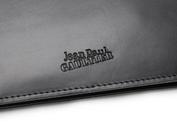 ジャンポールゴルチエJean Paul GAULTIER ミニミラー付きレザージャガードナイロン切替ハンドバッグ 黒 K-115024_006