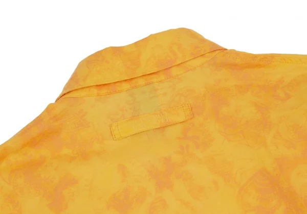 ジーンズポールゴルチエJean's Paul GAULTIER フラワーペイズリープリント半袖シャツ マスタード48 K-115026_010