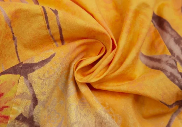 ジーンズポールゴルチエJean's Paul GAULTIER フラワーペイズリープリント半袖シャツ マスタード48 K-115026_012